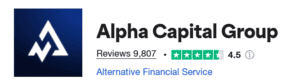 alpha capital trustpilot review score