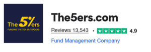 the 5%ers excellent trustpilot review score
